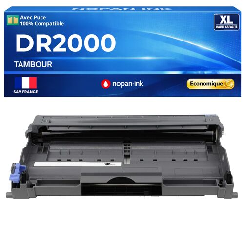 DR2000 DR-2000 DR2005 DR350 Tambour compatible pour Brother HL 2030 2040 2070N DCP 7010 7020 MFC 7420 7820 Noir 12000 pages