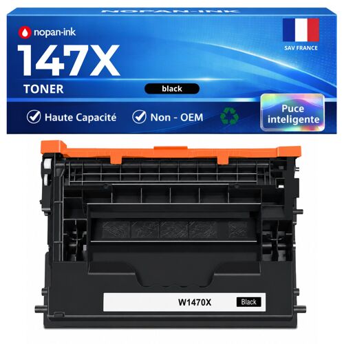 W1470X 147X Toner Noir compatible pour HP LaserJet Enterprise M610dn M611dn M612dn avec puce 25200 pages