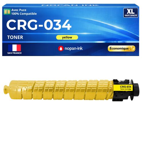 CRG034 CRG-034 034 9451B001 toner compatible pour Canon i-SENSYS MF 810 Cdn MF 820 Cdn Jaune avec puce 7300 pages