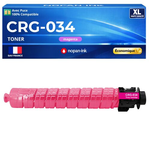 CRG034 CRG-034 034 9452B001 toner compatible pour Canon i-SENSYS MF 810 Cdn MF 820 Cdn Magenta avec puce 7300 pages