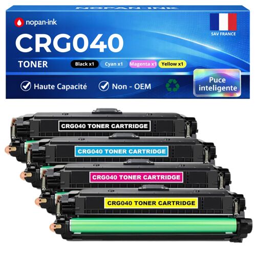 040 CRG040 CRG-040 0454C001 0456C001 0458C001 0460C001 pack 4 toners compatible pour Canon LBP 710Cx LBP 712Cdn LBP 712Cx