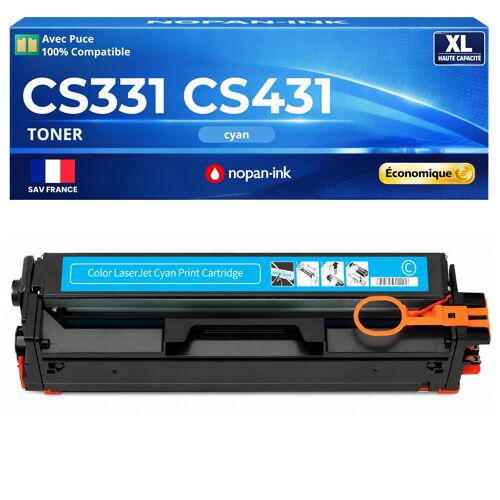 20N20C0 Toner Cyan compatible pour Lexmark CS331dw CS431dw CX331adwe CX431adw avec puce haute capacité 1500 pages impression laser couleur