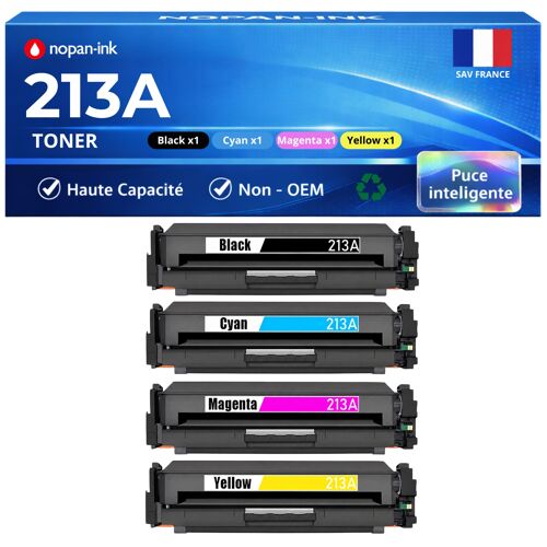 W2130A W2131A W2132A W2133A HT213A 4 Toners compatible pour HP 5700dn 6700dn 5800dn 6800dn Noir Cyan Magenta Jaune