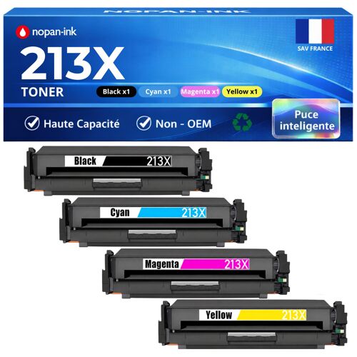 W2130X W2131X W2132X W2133X HT213X 4 Toners compatible pour HP 5700dn 6700dn 6701dn MFP 5800dn 6800dn Noir Cyan Magenta Jaune 9000p