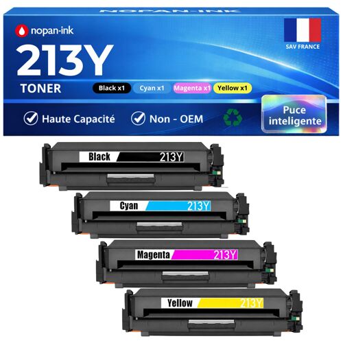 W2130Y W2131Y W2132Y W2133Y HT213Y 4 Toners compatible pour HP 5700dn 6700dn 6701dn 5800dn 6800dn Noir Cyan Magenta Jaune