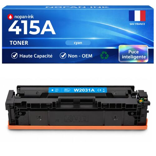 W2031A 415A toner compatible pour HP Color LaserJet Pro M454dn M479fdn Cyan avec puce 2100 pages