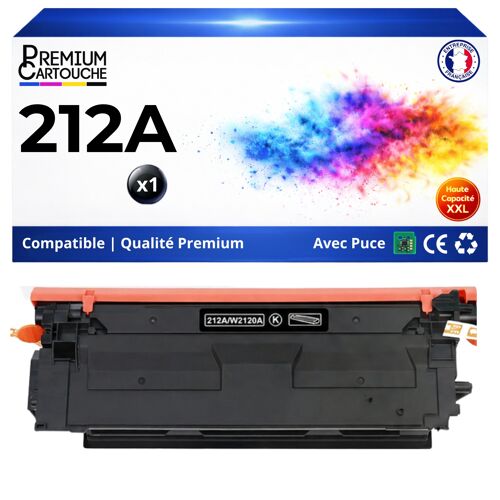 W2120A 212A toner Noir compatible pour HP Color LaserJet Enterprise M554dn M555dn M555x 5500 pages