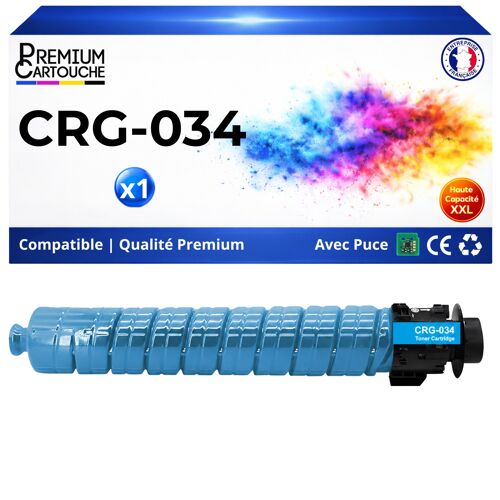 CRG034 CRG-034 034 9453B001 toner compatible pour Canon i-SENSYS MF 810 Cdn MF 820 Cdn Cyan avec puce 7300 pages