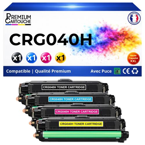 040H CRG040H CRG-040H 0461C001 0458C001 0457C001 0455C001 pack 4 toners compatible pour Canon LBP 710Cx LBP 712Cdn LBP 712Cx