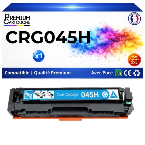 045H CRG045H CRG-045H Toner Cyan compatible pour Canon iSENSYS LBP611Cn LBP613Cdw MF631Cn MF633Cdw avec puce 2500 pages