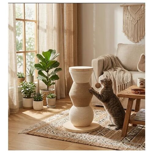 Arbre A Chat Et Jeu Suspendu Stubb 47 Cm Beige