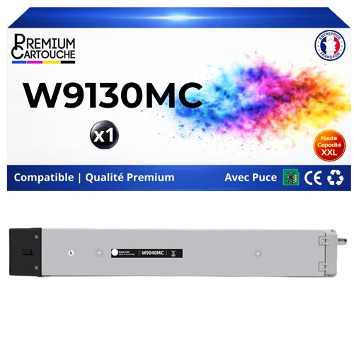 W9130MC W9120MC toner compatible pour HP Color LaserJet Managed MFP E78523dn E78528dn Noir haute capacité avec puce 25000 pages qualité pro durable