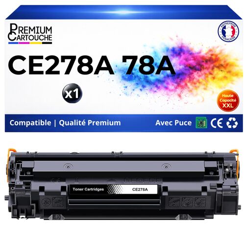 Toner CE278A 78A CE 278A compatible pour HP LaserJet Noir Haute capacité avec puce 2000 pages