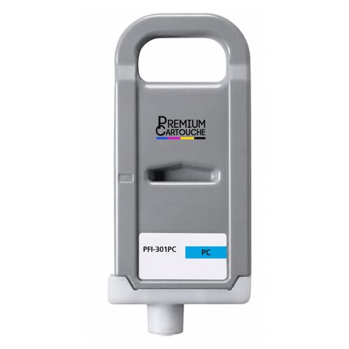 Cartouche PFI-301 PC compatible pour Canon Cyan Photo Haute capacité avec puce encre pigmentée 700 ml Pack 1