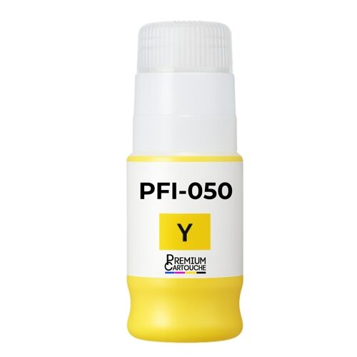 Bouteille encre pigmentée PFI-050Y 5701C001 compatible pour Canon Jaune 70 ml Pack 1