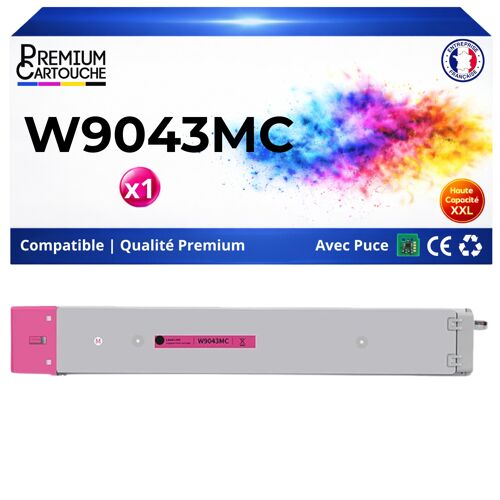 W9043MC W-9043MC toner compatible pour HP E77822dn E77822z E77825dn E77825z E77830dn E77830z Magenta haute capacité 32000 pages premium