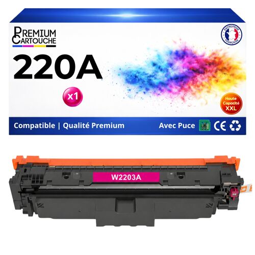 W2203A 220A Toner Magenta compatible pour HP 4202dn 4202dw 4302dw 4302fdw haute capacité avec puce 1800 pages couleur laser