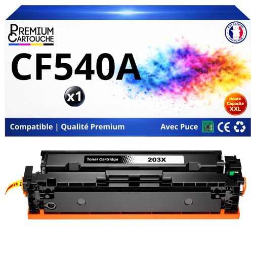 Toner 203A 203 A CF540A compatible pour HP M254 M280 M281 Noir Haute capacité avec puce 1400 pages