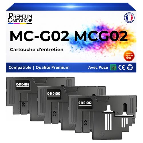 MC-G02 4589C001 Cartouches de maintenance compatible pour Canon Pixma G1420 G1430 G1520 Pack 3