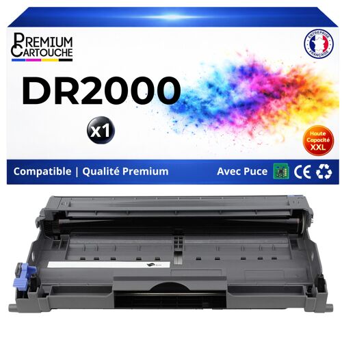 DR2000 DR-2000 DR2005 DR350 Tambour compatible pour Brother HL 2030 2040 2070N DCP 7010 7020 MFC 7420 7820 Noir 12000 pages