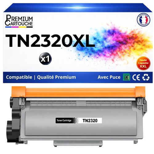 TN2320XL TN-2320XL Toner compatible pour Brother DCP L2500D L2520DW L2540DN HL L2300D L2365DW MFC L2740DW Noir avec puce 5200 pages