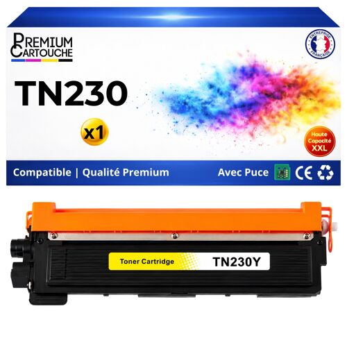 TN230 TN-230Y TN230Y Toner compatible pour Brother DCP9010CN HL3040CN HL3070CW MFC9120CN 9320CW Jaune avec puce 1400 pages