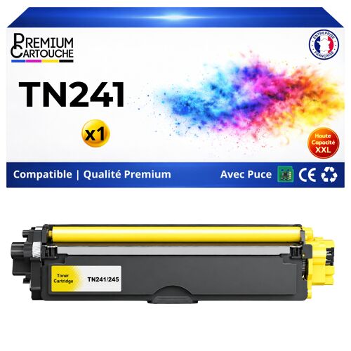 TN241 TN242 TN245 TN246 TN241Y TN242Y TN245Y TN246Y Toner Jaune compatible pour Brother haute capacité avec puce 2200 pages