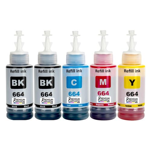 compatible pour Epson 6641 6642 6643 6644 Noir Couleurs Pack 5 4000 6500 pages