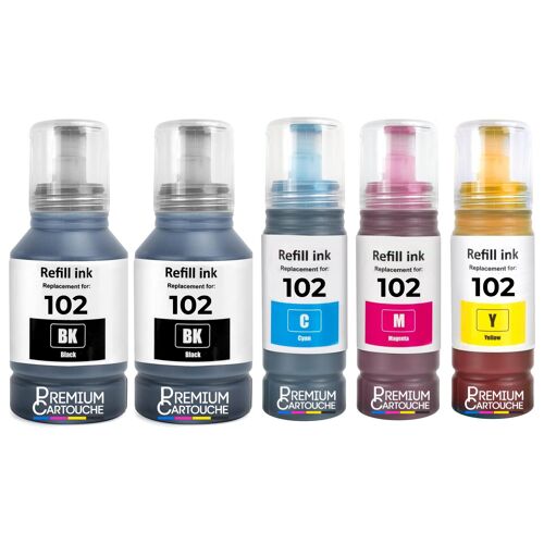 compatible pour Epson 102 C13T03R140 C13T03R240 C13T03R340 C13T03R440 Pack 5 4000 6500 pages