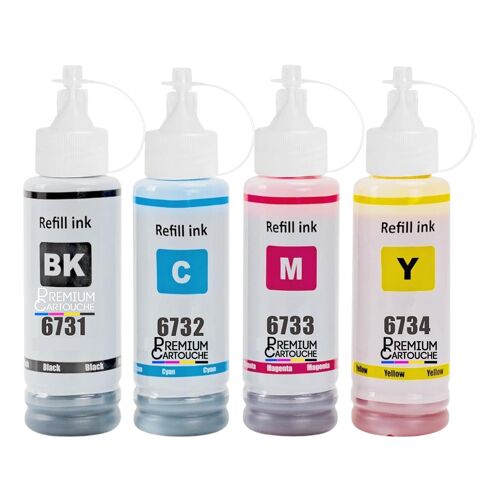 compatible pour Epson T6731 T6732 T6733 T6734 Pack 4 x 70 ml haute capacité