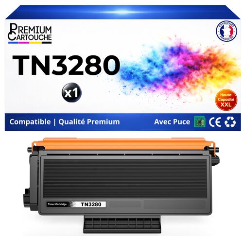TN-3230 TN3230 TN-3280 TN3280 Toner compatible pour Brother Noir haute capacité avec puce 8000 pages rendement professionnel