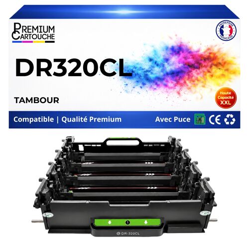 DR320CL Tambour 4 Couleurs compatible pour Brother DCP 9055CDN HL 4140CN MFC 9460CDN unité unique rendement 25000 pages