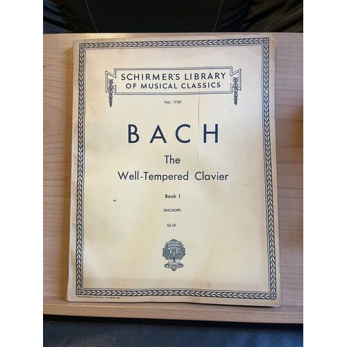 Bach Le Clavier Bien Tempéré Livre 1 Partition Piano Bischoff Schirmer N°1759