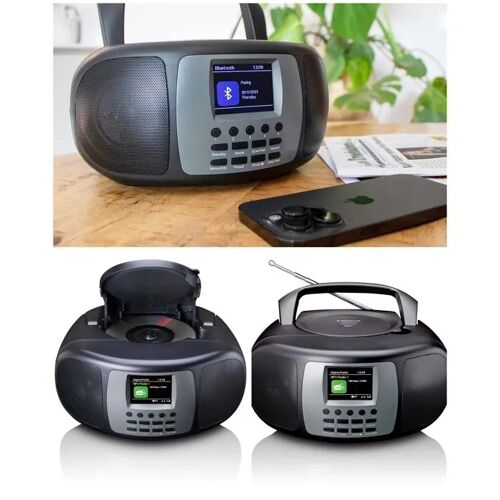 Boombox portable - radio DAB+- FM ¿ Bluetooth- lecteur CD- Ecran couleur