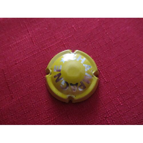 Capsule De Champagne "Jaune Ecriture Argenté Grande Étoile"
