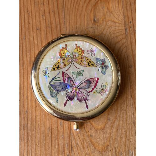 Miroir De Sac Vintage Faune - Tres Bon Etat