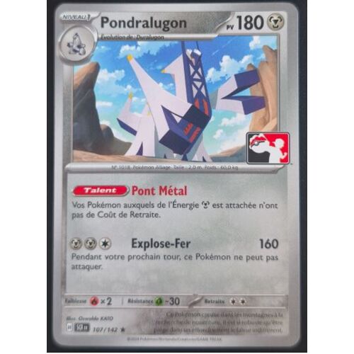 Pokemon Pondralugon 107 / 142 + Logo Trainer