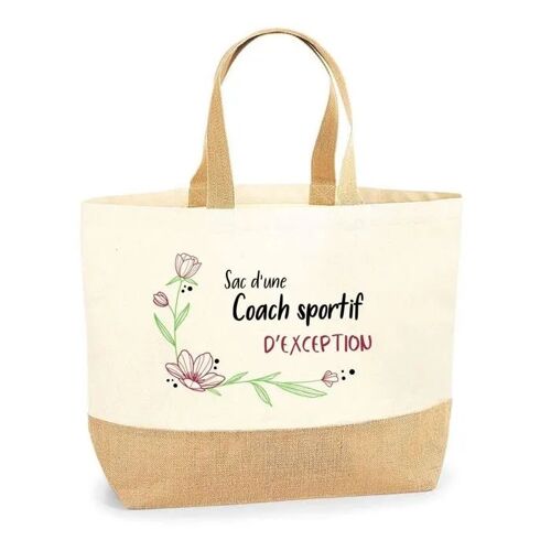 Sac d'une Coach sportif d'exception | Cabas de Plage Courses Coton et Toile de Jute Idée Cadeau Femme
