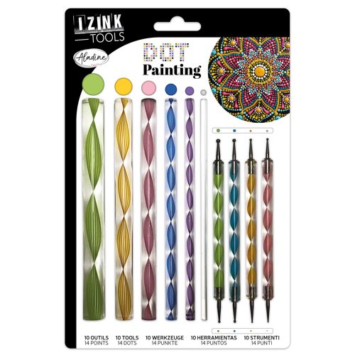 Dot Painting - Accessoires + Embouts - 24 Pièces - Peinture Créative - Aladine
