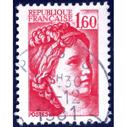Timbre Oblitéré République Française , Postes , 1.60