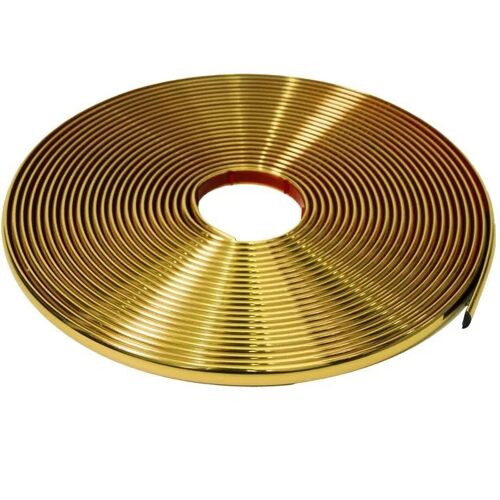 Bande d¿habillage décorative auto-adhésive JSIWOTH profil en D 16 m vinyle flexible doré brillant finition meubles miroirs