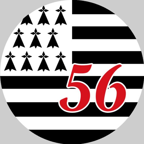 Bretagne 56 - 15cm - Sticker/Autocollant