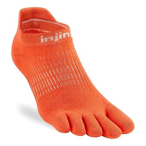 Injinji - Women's Run Lightweight No-Show - Chaussettes De Running Taille Xs/S, Rouge