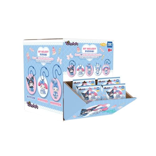 Display Figurines Twinchees Hello Kitty - My Melody & Kuromi Sweet Lolita (5 Cm - Boite De 24 Pcs)
