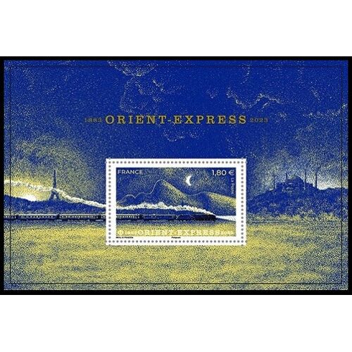 France 2023, Très Beau Mini-Bloc Feuillet Et Timbre Yvert 5712, 140 Ans Du Voyage Inaugural De L’Orient-Express Paris-Constantinople.