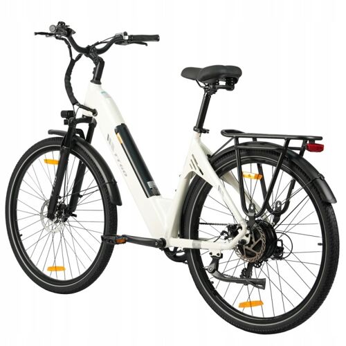Vélo Électrique Ttgo C3 Se Moteur 250 W Batterie 36 V 18 Ah Vitesse Maximale 25 Km/H Autonomie 120 Km Pneus 28 Pouces Suspension Avant Freins À Disque Système De Vitesses Shimano - Blanc