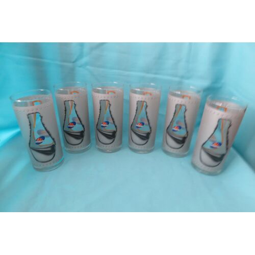 Lot De 6 Verres Publicitaires Orangina