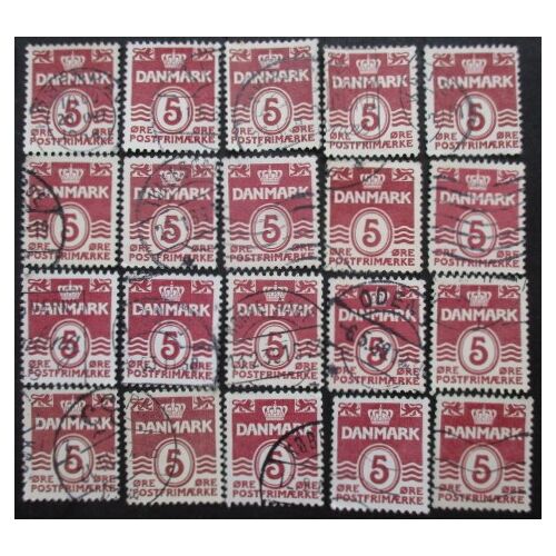 Danemark N°254 X 20 Oblitéré