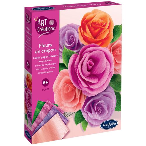 SentoSphère ART & CREATIONS FLEURS EN CREPON - ROSES