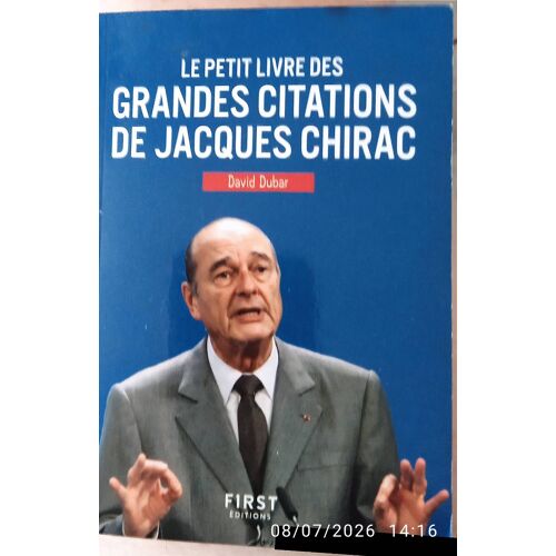 Fascicule Des Grandes Phrases De J. Chirac
